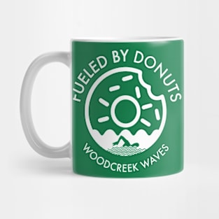 Fueled by Donuts (freestyle, white) Mug